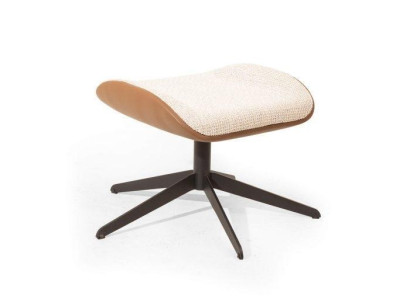 Stylish Beige Color Soft Stool Imitation leather Perfect Furniture in Living room